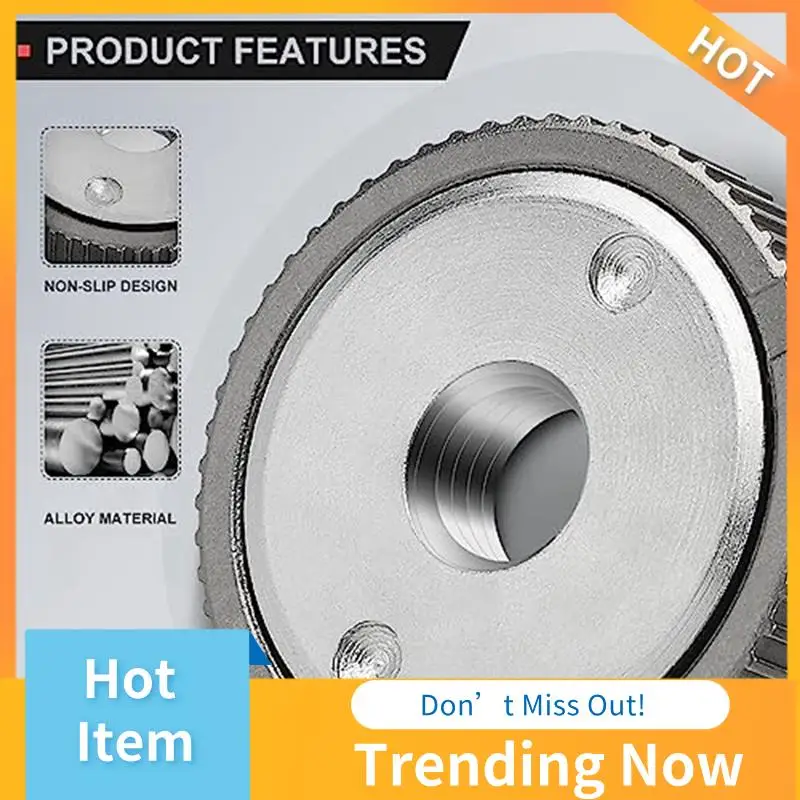 2PCS Angle Grinder Pressure Plate M14 Quick Release Angle Grinder Kit Clamping Flange Nut-Silver