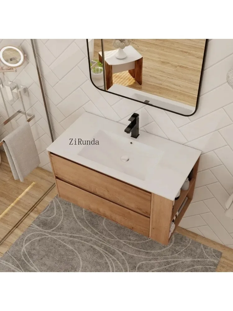 36-inch bathroom cabinets, soft-closing drawers, wall-mounted bathroom vanity, modern single sink, rob
