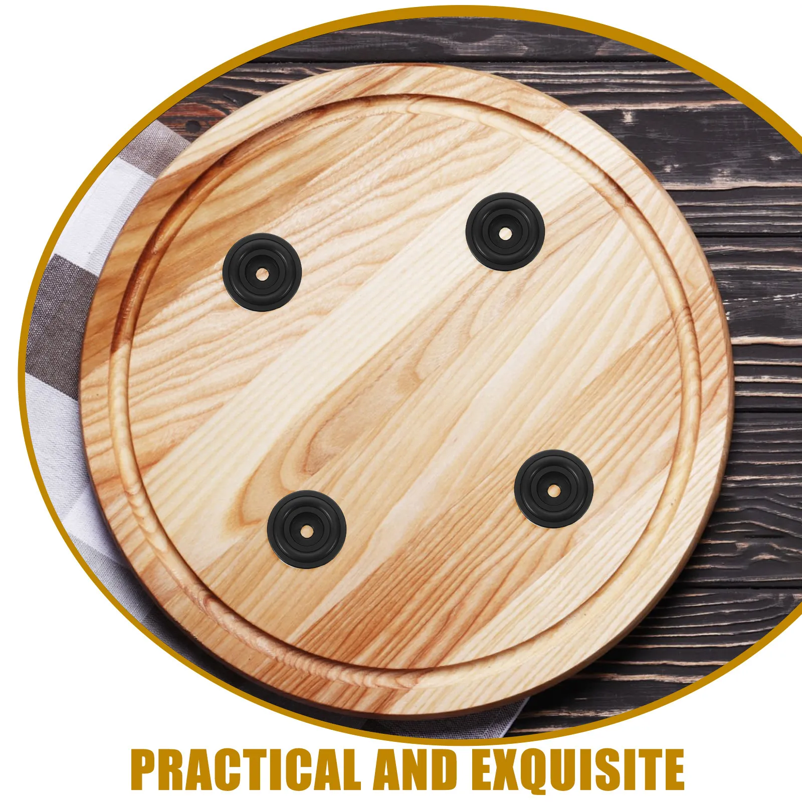 

50Pcs Round Non Slip Rubber Feet for Cutting Boards Wood Stool Kitchen Appliances Furniture Table Leg Bumper Pads Easy Install