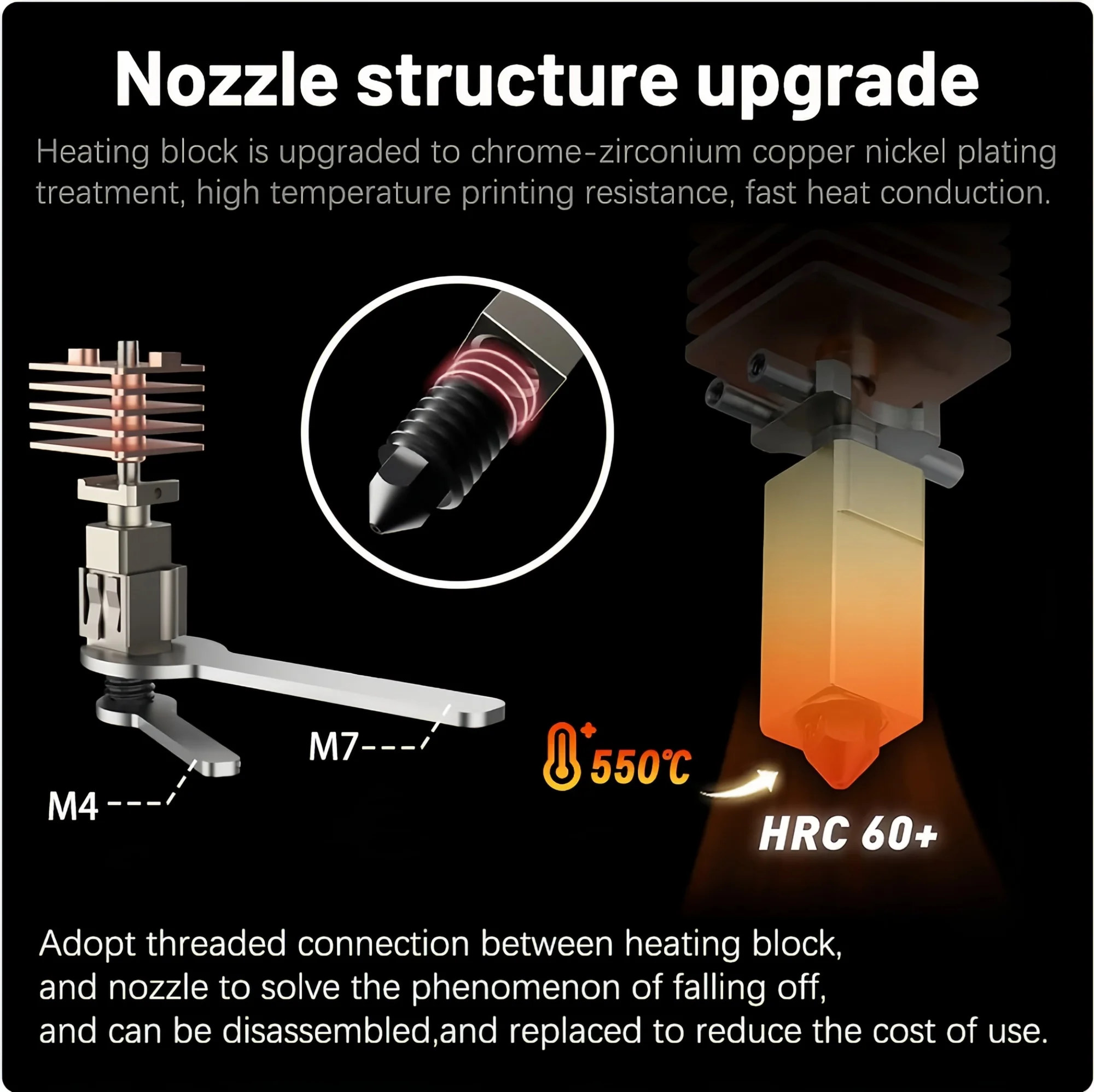 Upgrade TZ3.0 Hotend for BambuLab P1S P1P X1 X1C TZ V3.0 Upgrade Hotend for Bamboo All Metal Hotend High Temperature Print Head