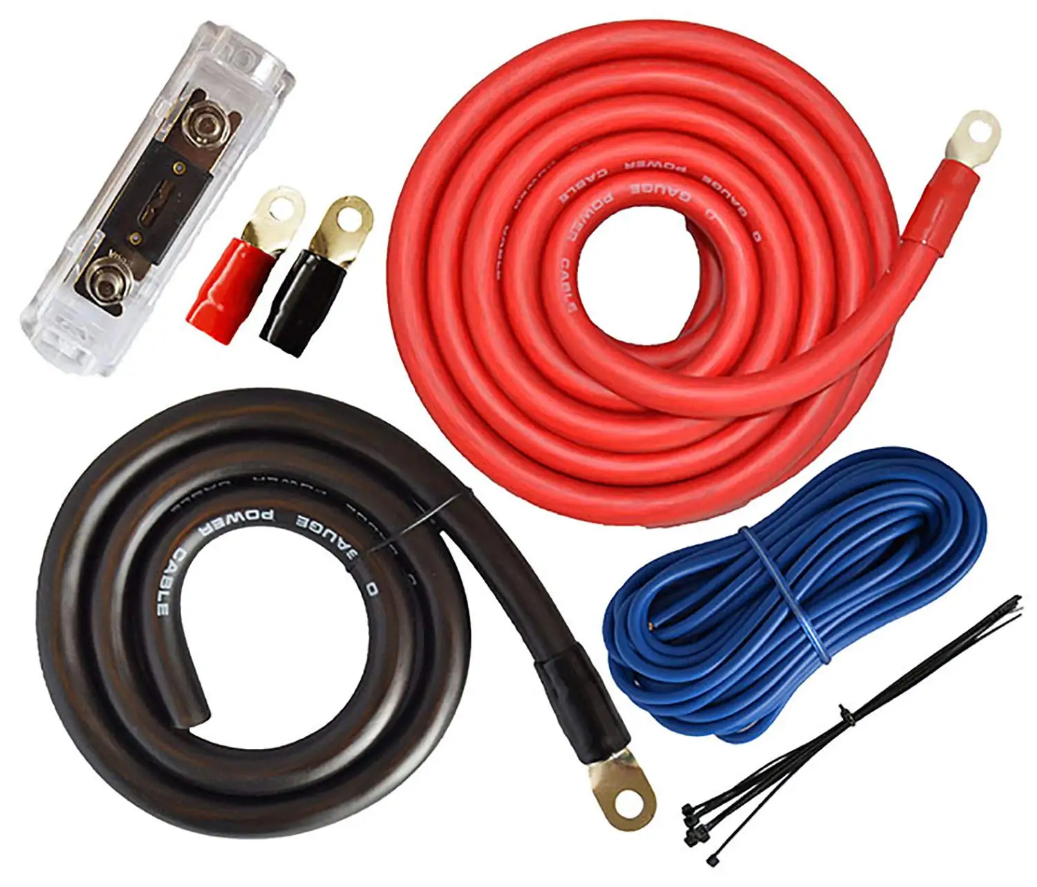 

PK0-17, 0 Gauge Amp Kit Power Amplifier Install Wiring Cables - 7500W
