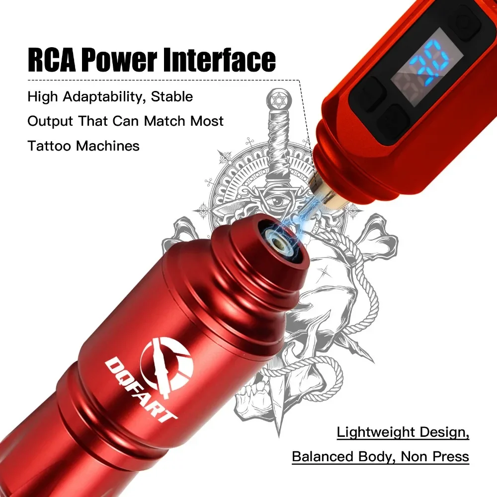 

New LED Tattoo Wireless Power Supply RCA Interface Tattoo Mobile Power Supply Tattoo Machine Tool Professional Battery 1500mAh