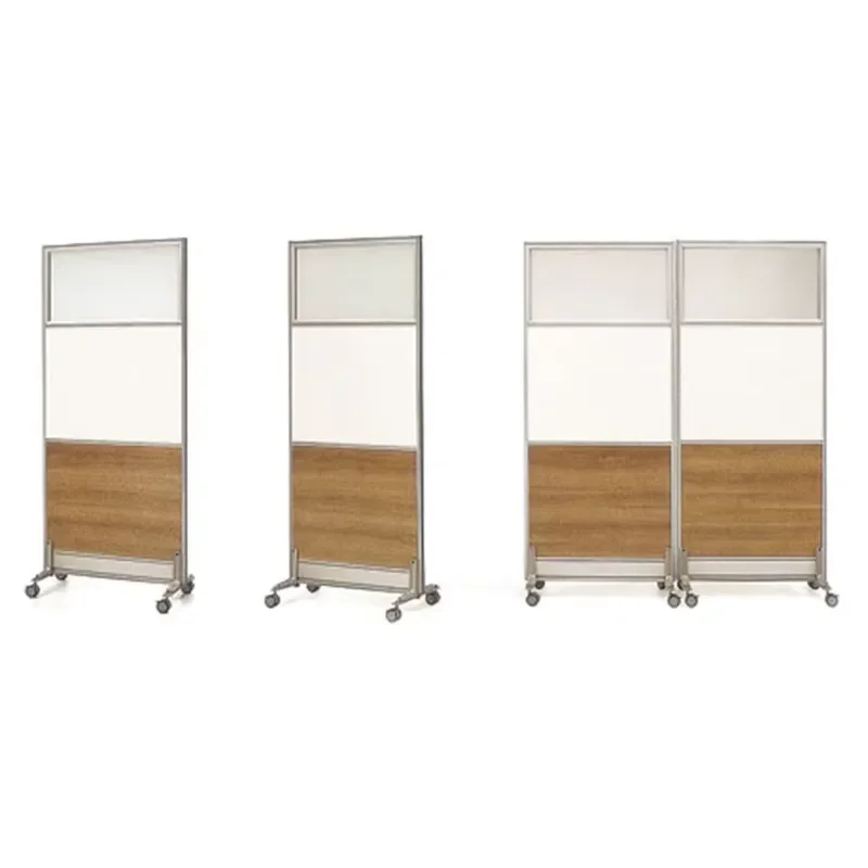 Removable Office Partition Room Divider with Pulley Baffle Screen