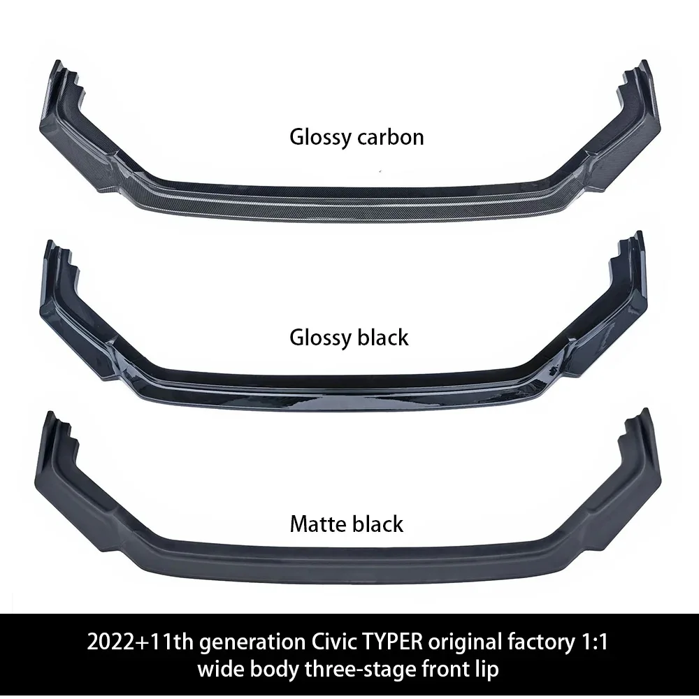 لهوندا سيفيك FL5 2022 + الجبهة الشفاه الخائن سيفيك نوع R ABS ألياف الكربون الجبهة الشفاه طقم هيكل السيارة هوندا اكسسوارات
