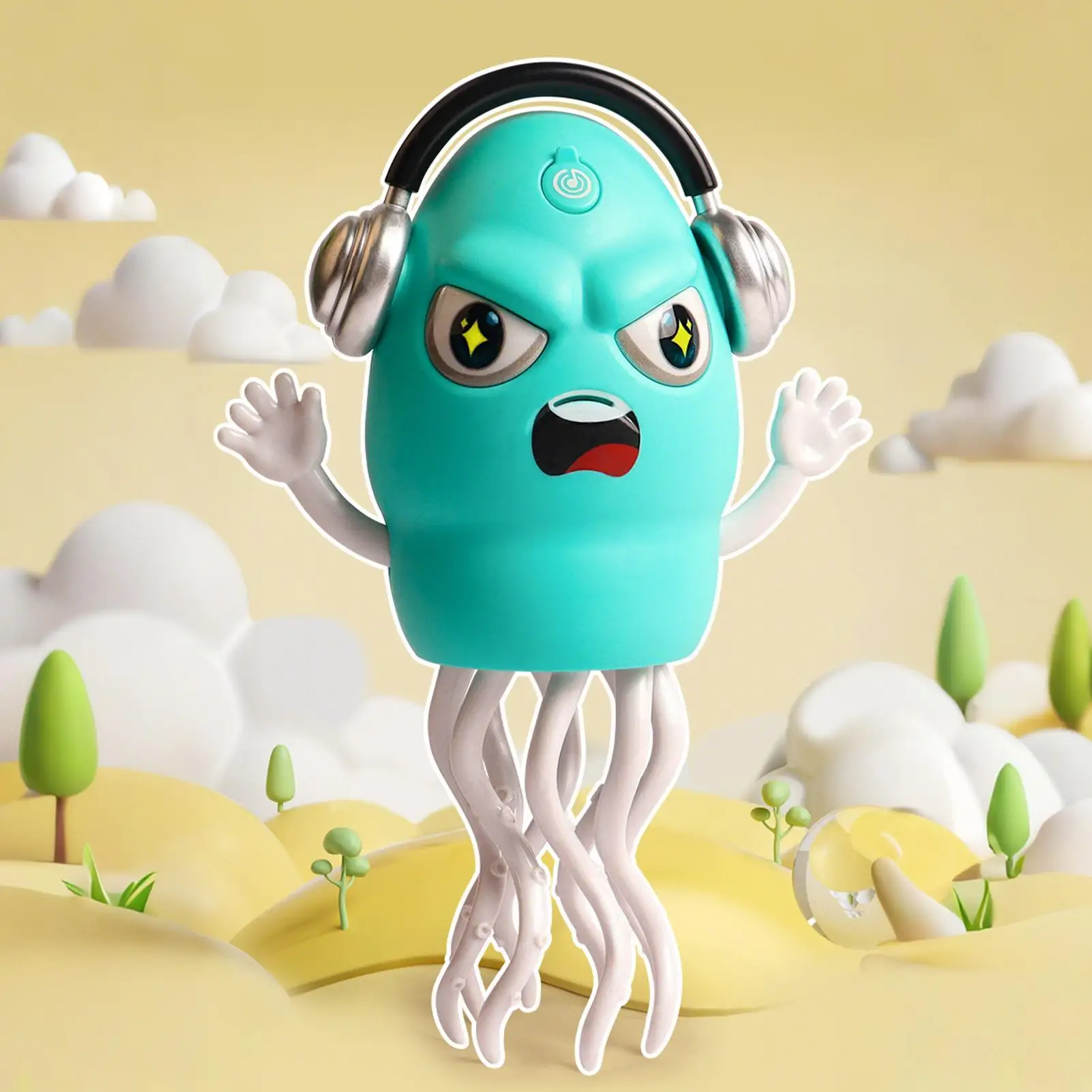 Zabawka Tańcząca Kałamarnica Inteligentna Unikająca Przeszkód Przegubowa Ośmiornica z Światłem i Muzyką dla Dzieci Tańcząca Brzuszka