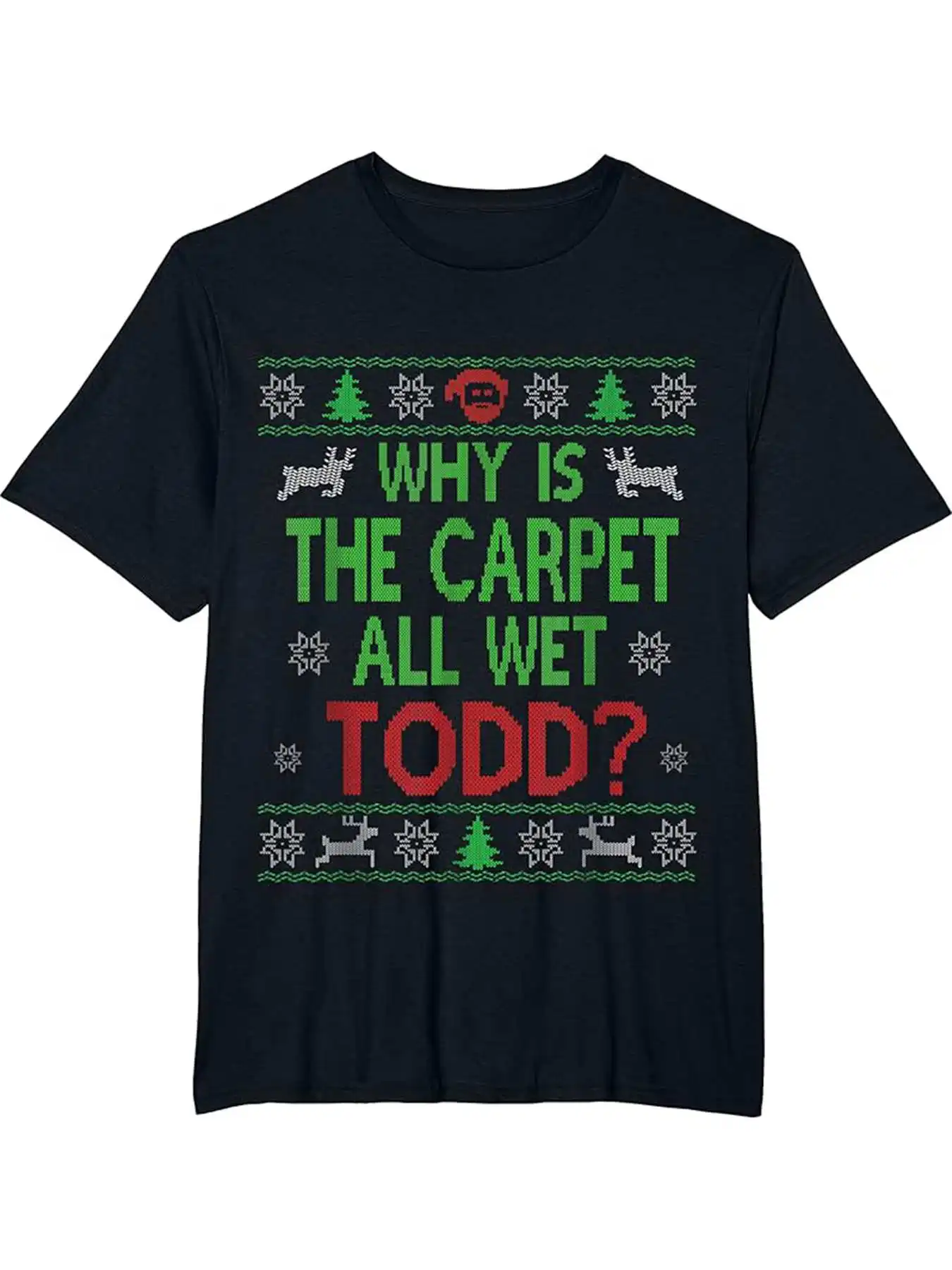 

Chirstmas Design Letter Print Pattern Men's Short Sleeved T-shirt