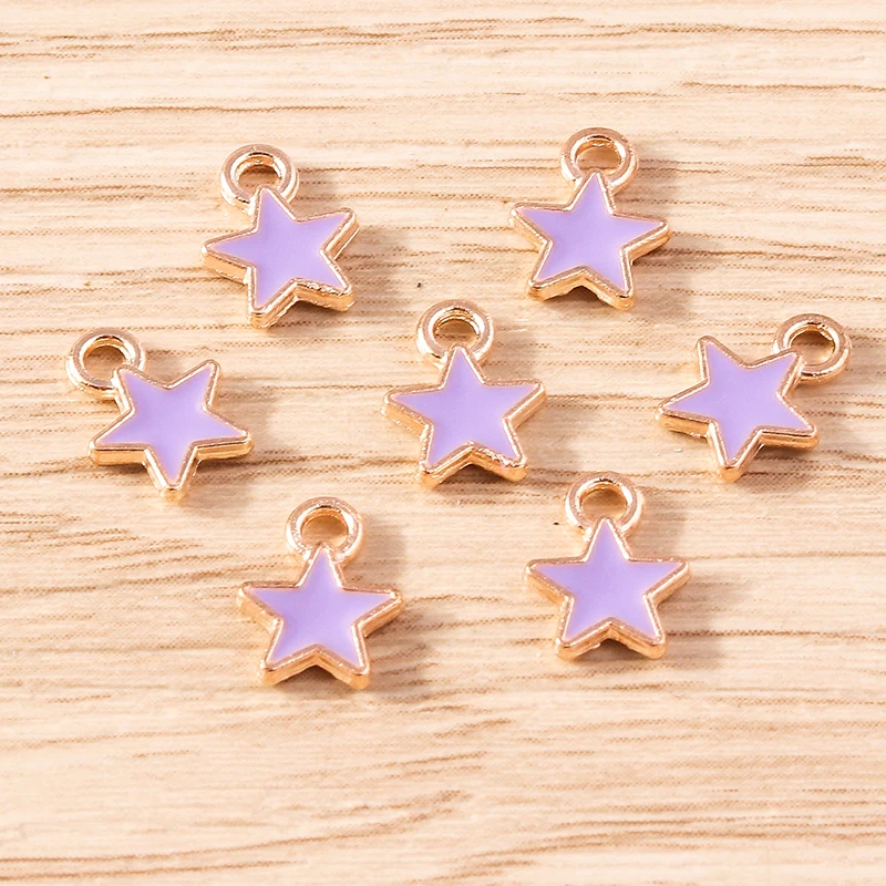 30 stücke 9x9mm süße kleine Emaille Liebe Herz Charms Anhänger für Schmuck machen Tropfen Ohrringe Halsketten Armband DIY Bastel bedarf – Detail 22