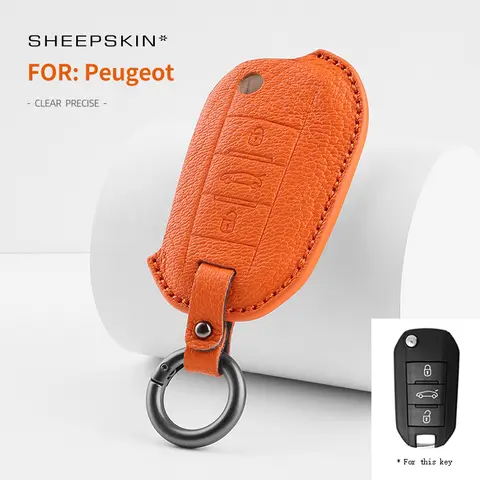 Fårskinnsnyckelskydd F För Peugeot 208 308 408 508 2008 3008 4008 5008 För Citroen C3 C4 CACTUS C6 C8 tillbehör 10 best sales Peugeot 408 GT - №7