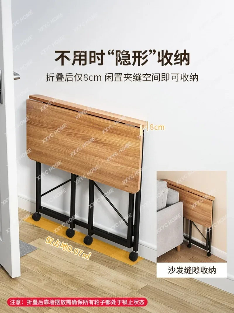 Desk mobile folding  student home study  simple writing table desk bedroom bedside computer table