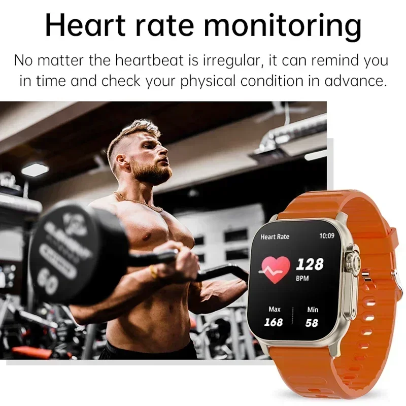 7 Correas para Reloj, Nuevo Reloj Inteligente Watch10 Ultra 3, Pantalla Grande HD de 2.06, Monitoreo de ECG, Carga Inalámbrica, Reloj de Pulsera Inteligente - Image 4