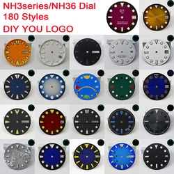 28.5/29.5MM Diameter Single/Dual Calendar Watch luminous Dial Luminous Dial for NH3seriesNH36 Watch Movement Accessories DIYLogo