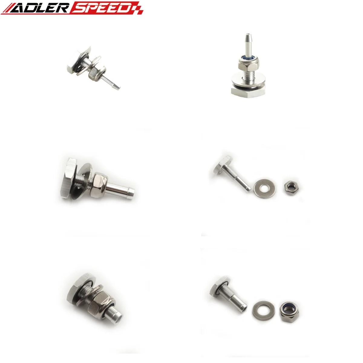 Para 4mm-5mm 6mm 8mm 10mm mangueira de vácuo porca de bloqueio arruela o-ring vedação cnc alumínio montagem macia kit de montagem de linha de vácuo