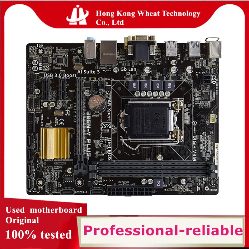 For Intel B85 B85M-V PLUS motherboard Used original LGA 1150 LGA1150 DDR3 32GB USB2.0 USB3.0 SATA3 Desktop Mainboard