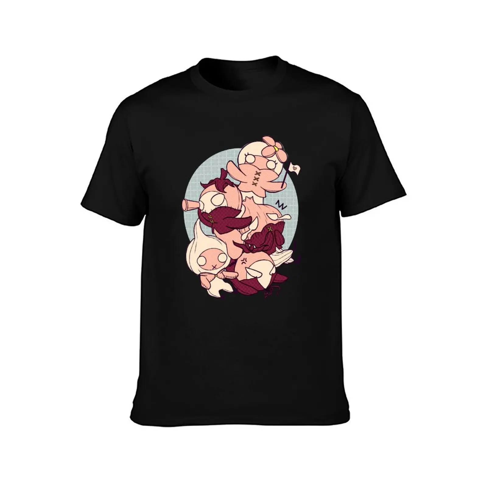 [FFXIV] Mandragora and Friends (Red) T-Shirt Simple Line Art Print Tee T-Shirt