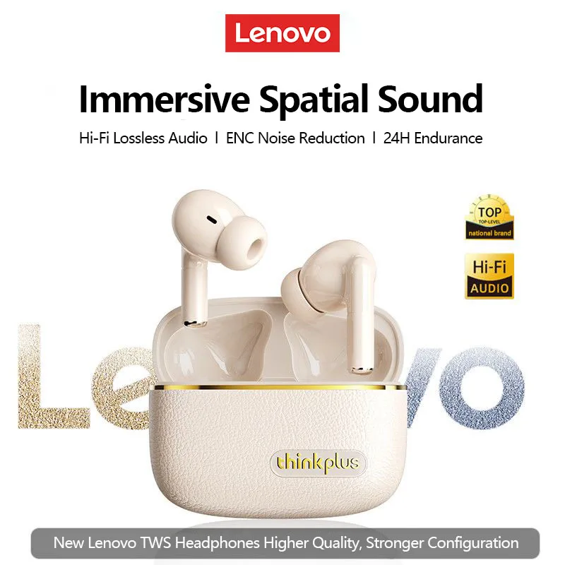 Lenovo LP27 Pro Original Wireless Headphones TWS 5.4 Bluetooth Earphones Hi-Fi Stereo Music Call Game Noise Cancelling Earbuds
