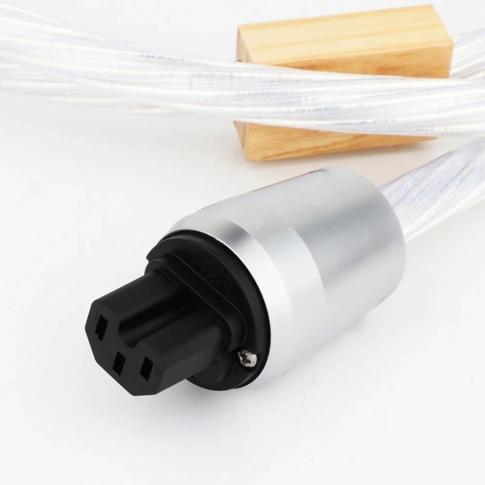 Câble d'alimentation plaqué argent 8N occ, connecteur de prise US EU génération 2, cordon d'alimentation AC EU Schuko Power sans boîte