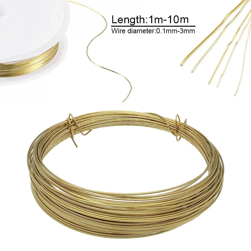 1Rolls length1m-100m Brass Wire 0.1mm 0.2mm 0.3mm 0.4mm 0.5mm 0.6mm 0.7mm 0.8mm 1mm 1.2mm 1.5mm 1.8mm 2.0mm 2.5mm 3.0mm