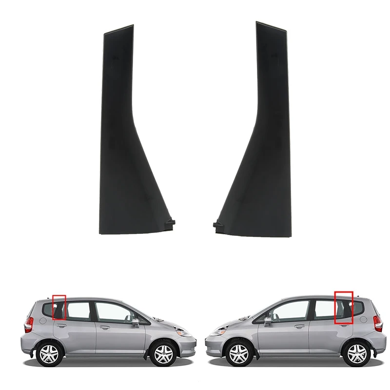 Rear Door Outer Pillar Garnish Trim Panel Window C Pillar Cover For Honda Fit Jazz GD1 GD3 72721-SAG-H00 72761-SAG-H00 Parts