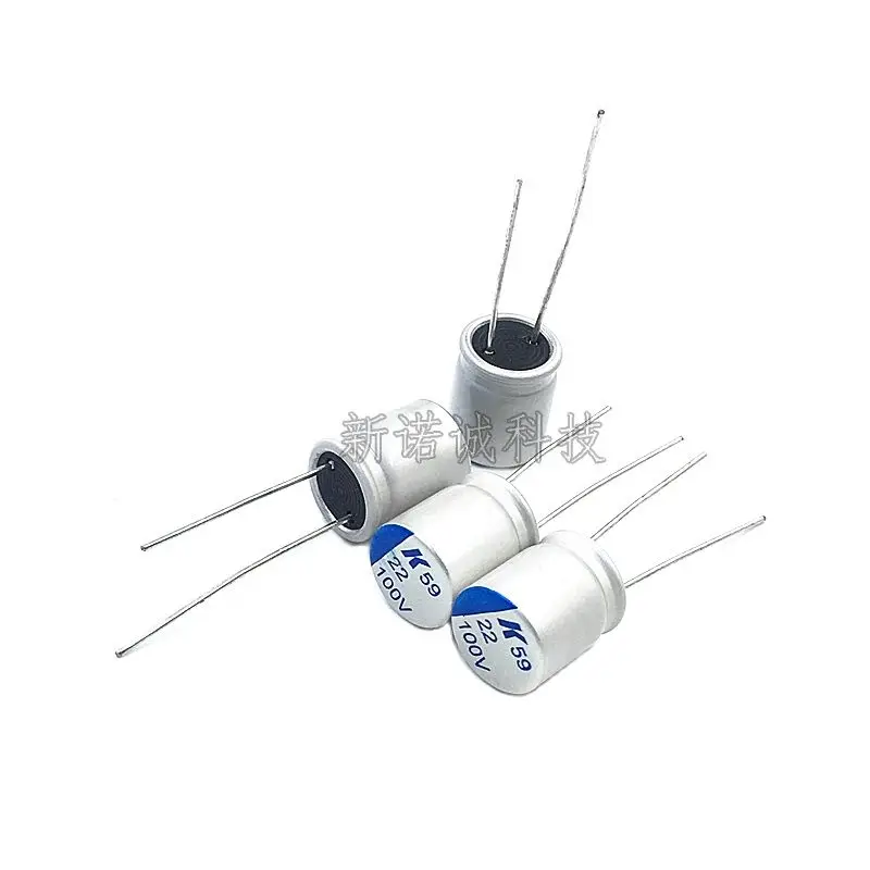 

10pcs/solid capacitor 100V22UF 100V 22UF volume 10X11 in-line solid state electrolysis new spot