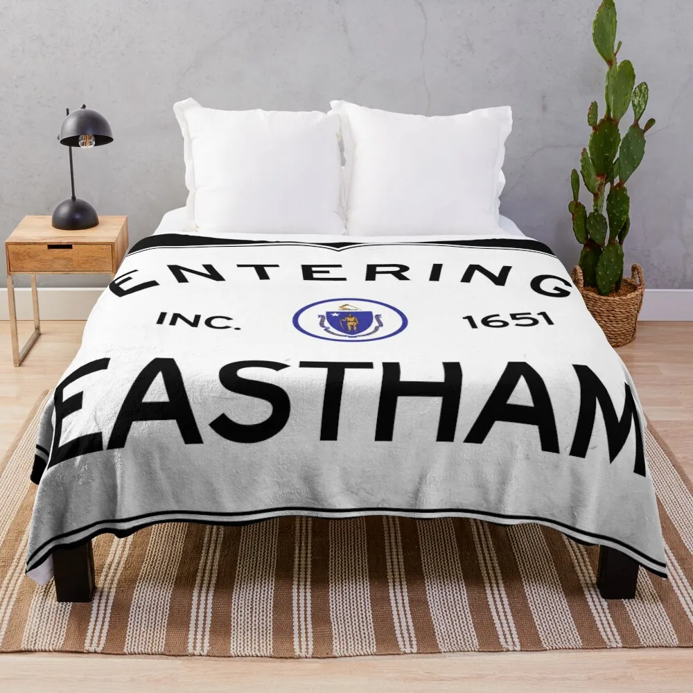 

Entering Eastham Massachusetts - Commonwealth of Massachusetts Road Sign Throw Blanket blankets and throws Sofa Throw Blanket