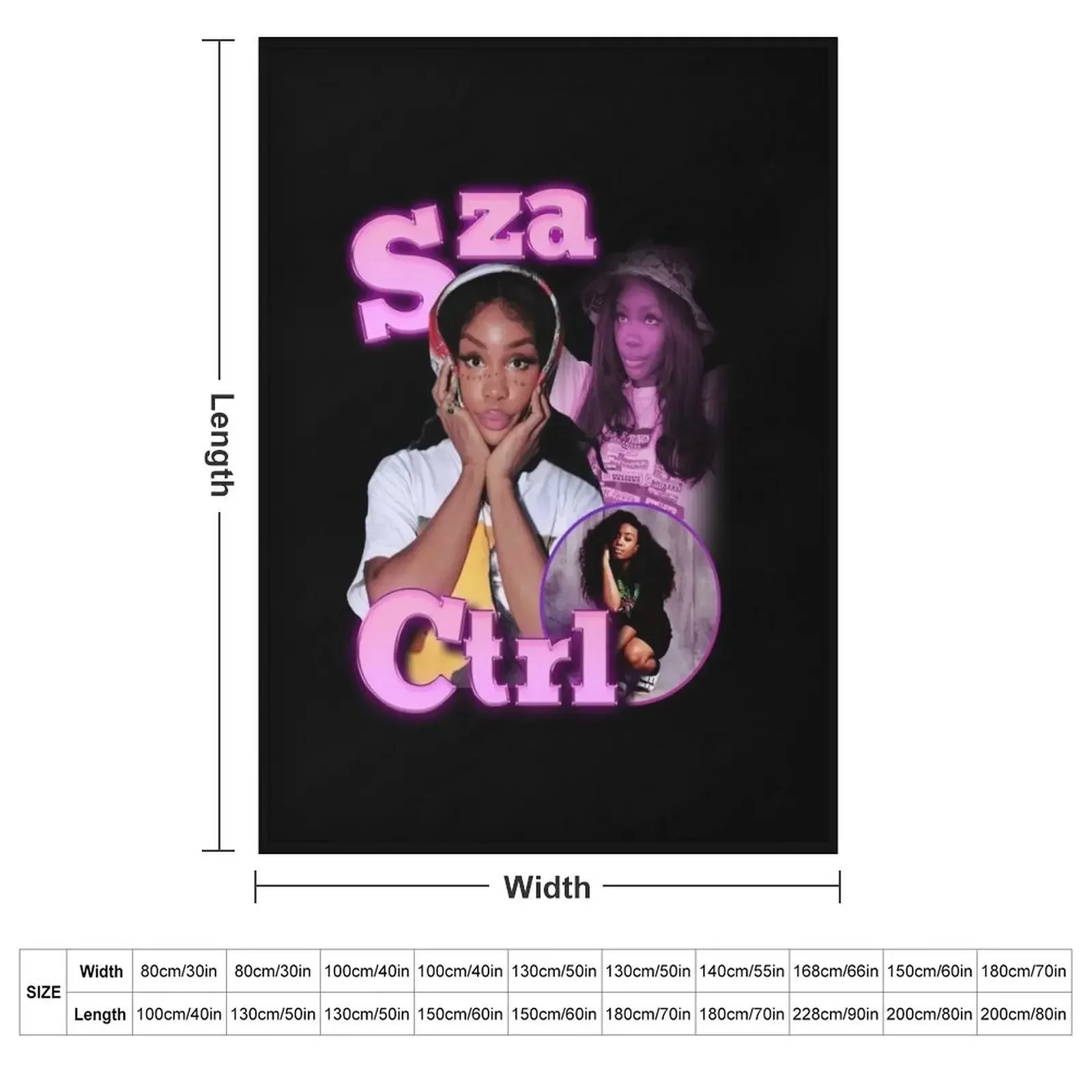 Sza 90s Rap Throw Blanket Multi-Purpose Baby Decorative Beds funny gift Soft Big warm winter Blankets