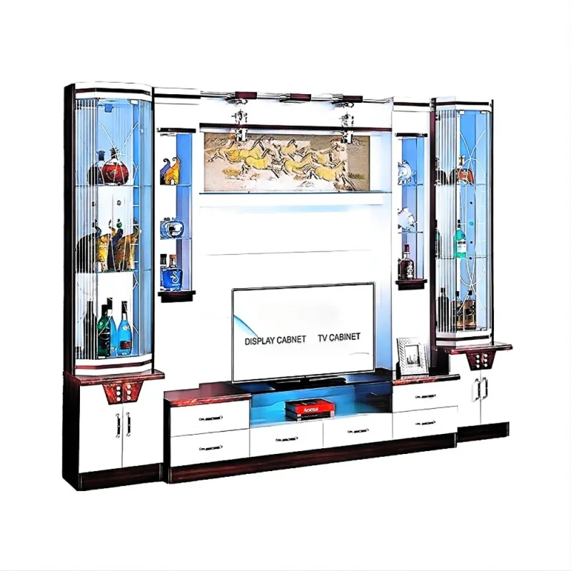 custom.Hot Sale Luxury Modern TV Stand White Extendable Cabinet Living Room Home Furniture