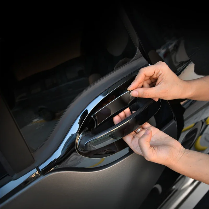 Car Door Handle Door Bowl Protection Guards Trim Stickers for Smart Fortwo 453 2018-2020 Anti Collision Scratches Protector view 2