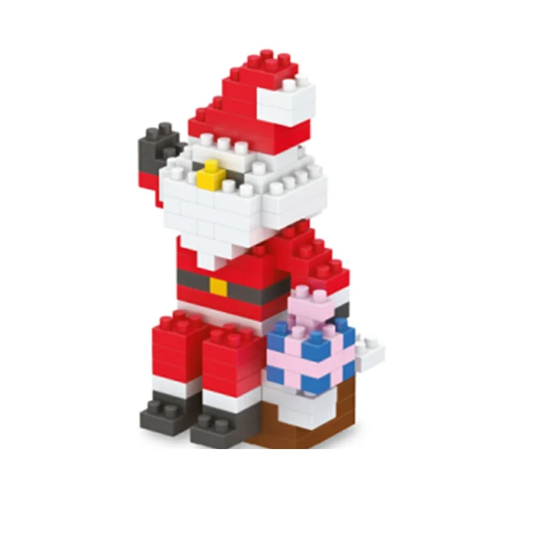 Mini Blocks Christmas Santa Claus Building Toy Snowman ELK Model Micro Bricks Christmas Brinquedo Toys for Children Gift Xmas