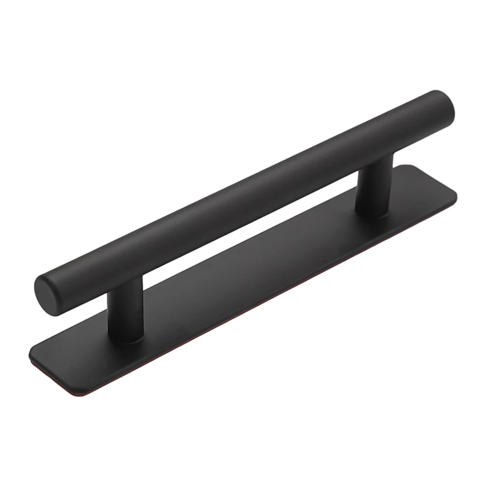 

Современная матовая черная ручка из алюминиевого сплава для раздвижных дверей, без сверления, быстрая установка, эргономичная рукоятка для тяжелых дверей