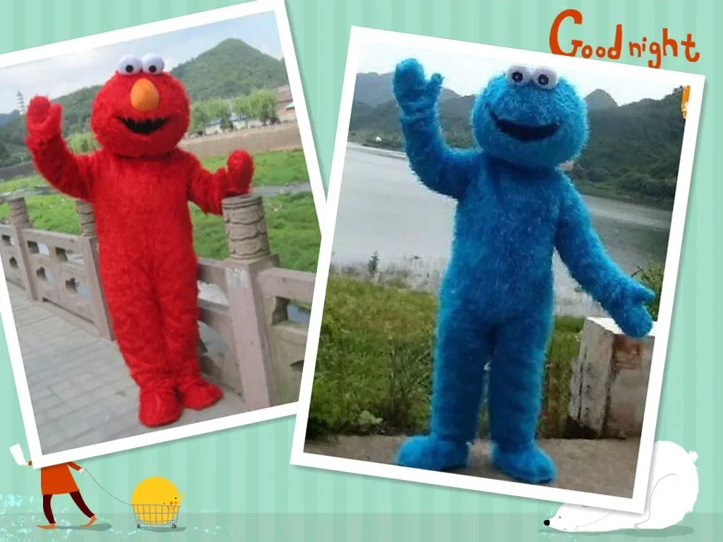 

Factory Direct Selling High Quality Long Fur Elmo Mascot Costume Character Costume Cartoon Costume Elmo Cosplay