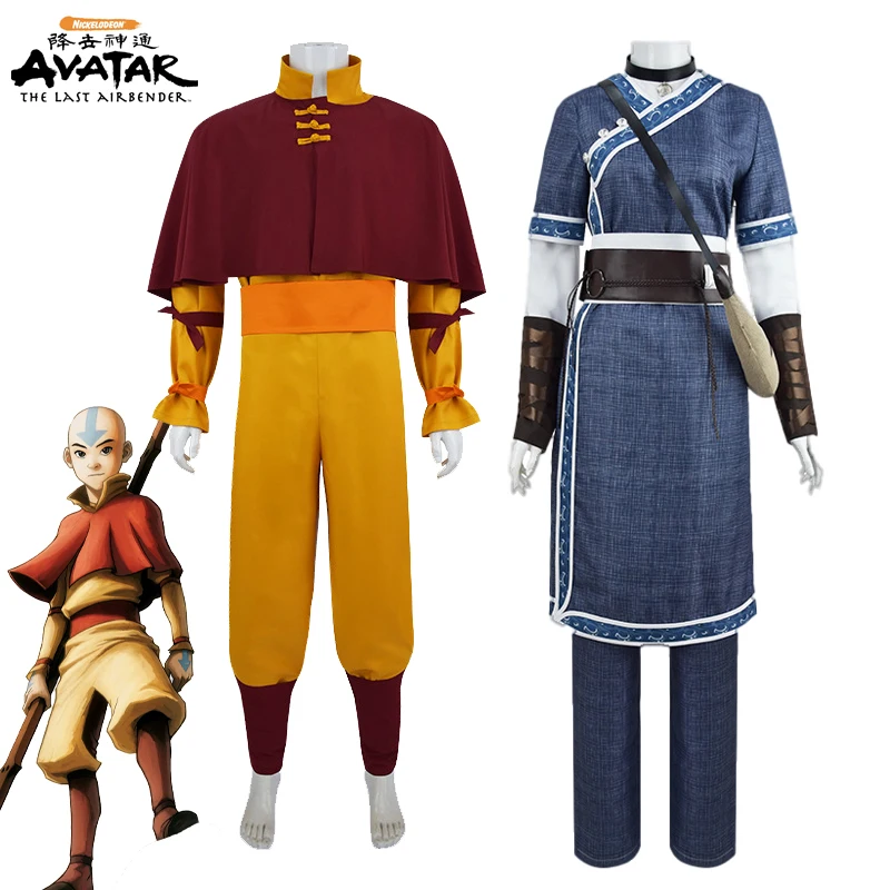 Avatar The Last Airbender Avatar Aang Katara Cosplay Costume Kids Children Jumpsuit Outfits Halloween Carnival Suits Men Clothes