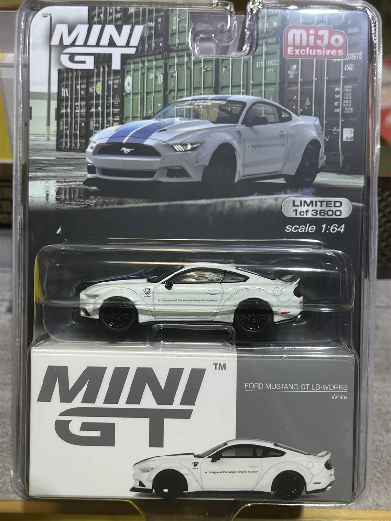 

Модель автомобиля TSM MINIGT 1/64 #646 FORD MUSTANG GT, металлическая, белая, литье под давлением, Коллекционная модель автомобиля, Подарочный дисплей