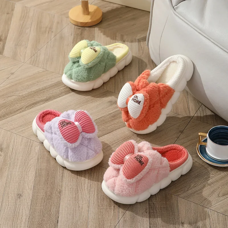 

Winter Slippers For Women Warm Shoes Sweet Fairy Tale Snow White Cartoon Butterfly In Door Soft Comfortable Princess