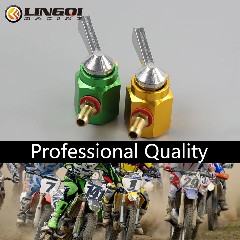 LINGQI Fuel  Shut Off Valve Switch Aluminum Motorcycle Oil Switches Accessories For Dirt Pit Bike Off Road ATV CNC Modified