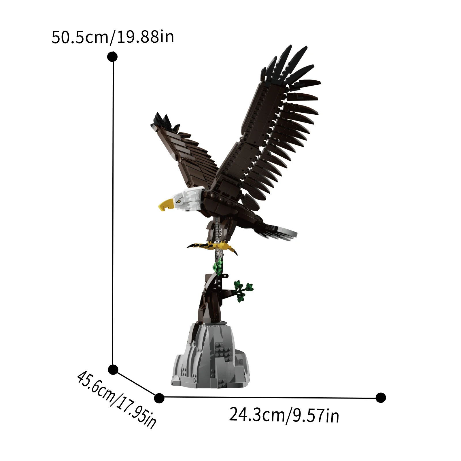 MOC 1060+ PCS Eagle Raptor Bausteine Tiermodellbausatz mit reichhaltigen Zahnradmechanismen Desktop-Display Geschenk für Jungen und Erwachsene