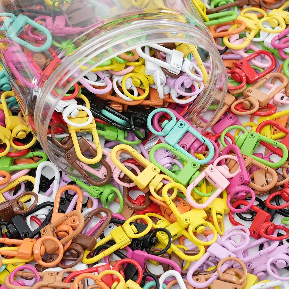 

5pcs/lot Colorful Alloy Snap Lobster Clasp Hooks Keychain Findings for DIY Jewelry Making Keychain Neckalce Bracelet Accessories