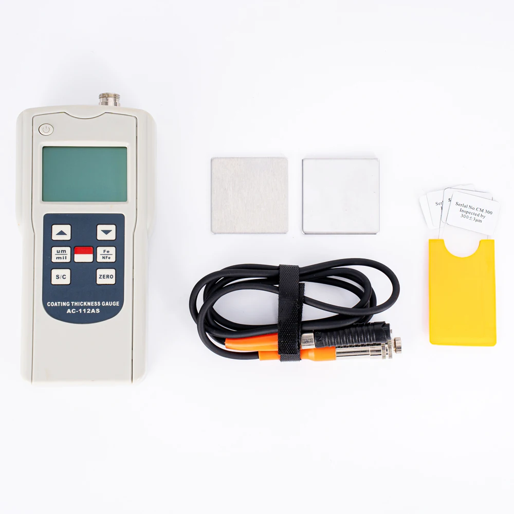 AC-112AS Coating Thickness Gauge 0.1um High Precision Paint Film Meter SeparateType Thickness tester range 0~1250 um