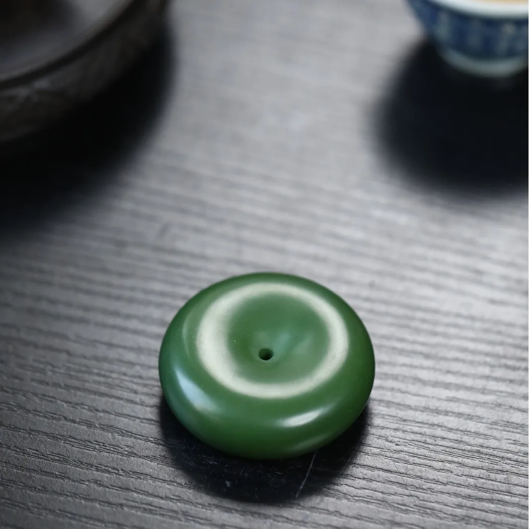 Yixing Genuine Tea Pet Handpiece, Purple Peace Buckle Handpiece Pendant, Green Clay Suitable For Nurturing And Handling
