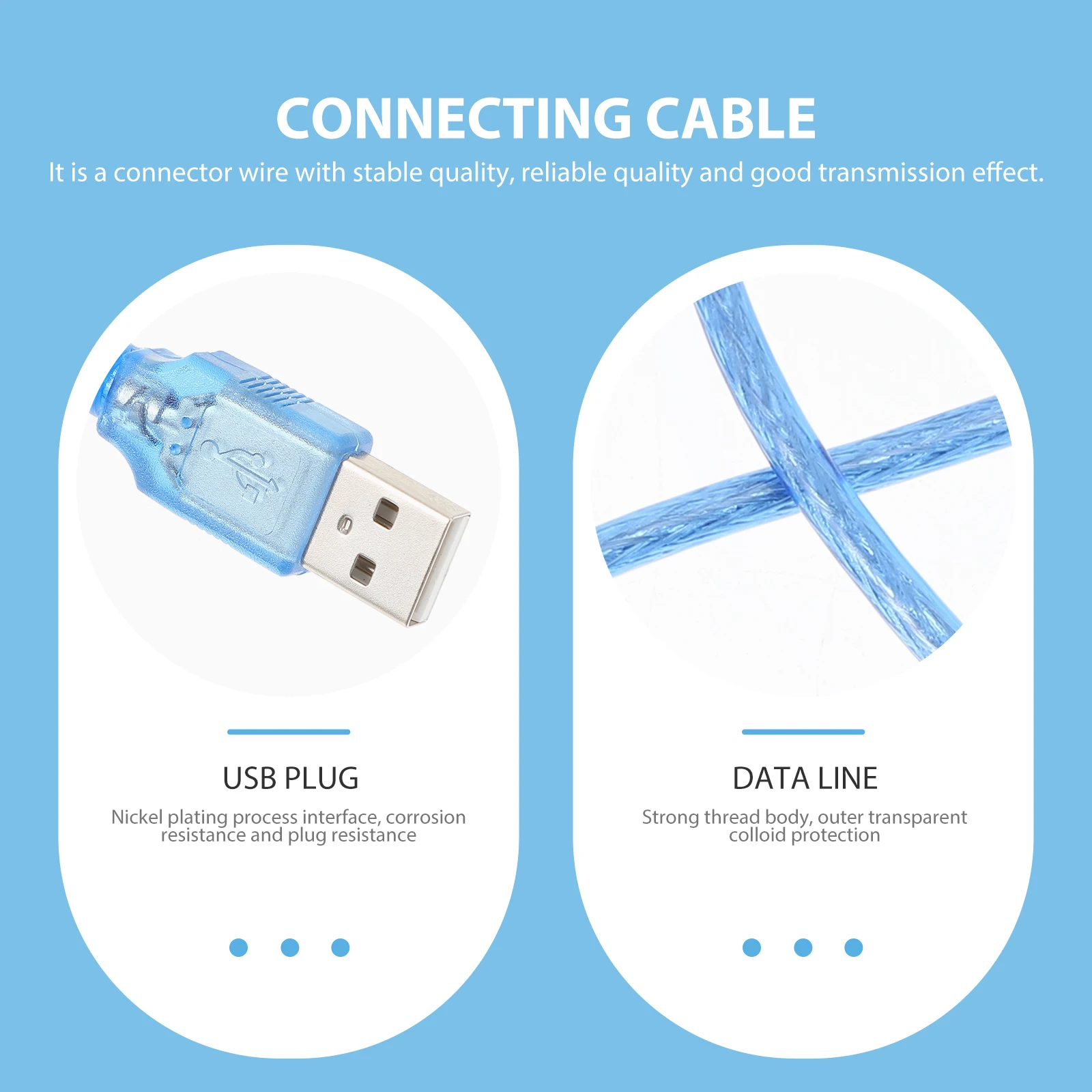 

Midi to USB Cable Electronic Piano Keyboard Connector Electric Connecting Blue Alloy Drum Adapter