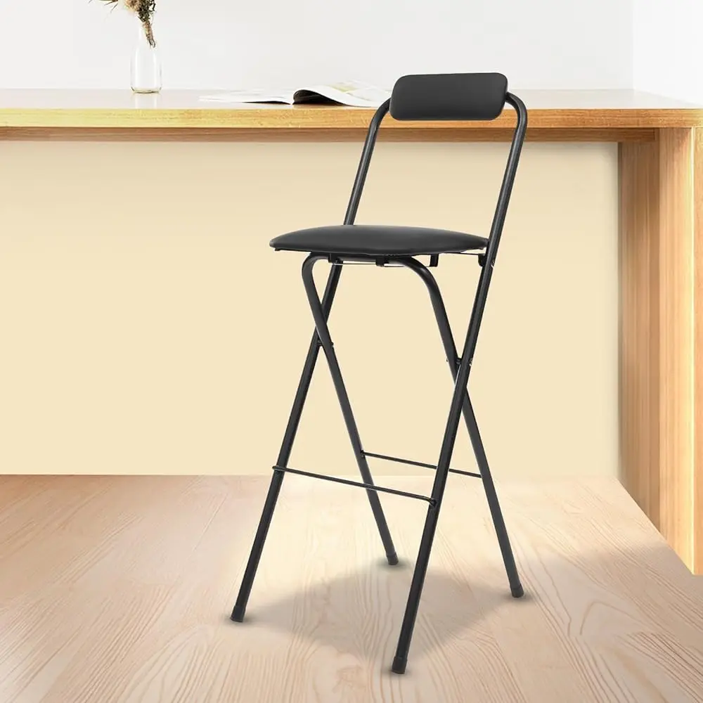 

29"" Tall Chair,Cushioned Padded Folding Bar Stool,Bar Stool,Portable Folding Stool, Load Acity 275Lbs, For Kitchen Living Room
