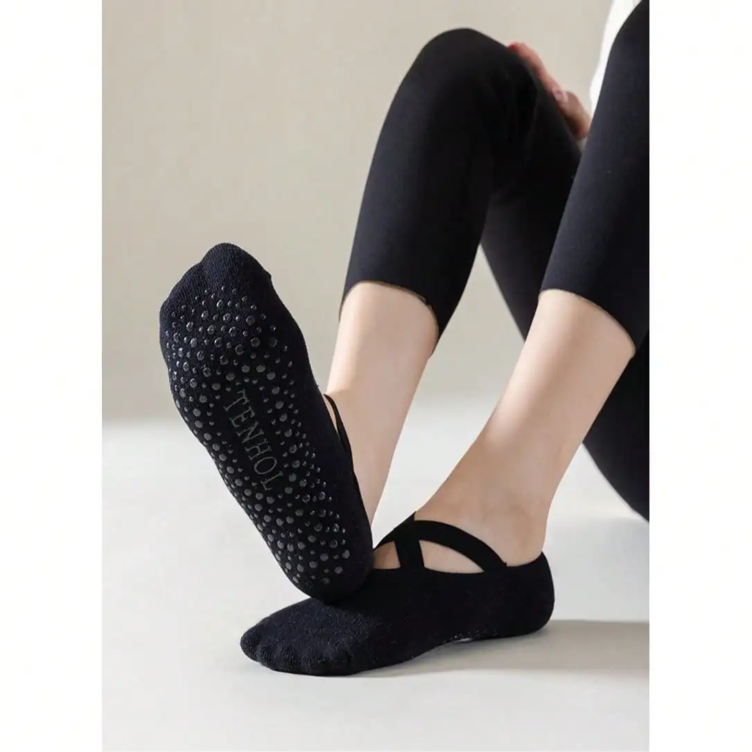 

Comfortable Non-Slip Yoga Socks With Ankle Support For Women Gym Hospital Solid Color