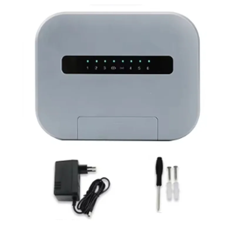 ABFS Tuya Wi-Fi Крытый умный спринклерный контроллер Крытый интеллектуальный спринклерный контроллер Система орошения Пульт дистанционного управления 6-зонный ЕС Pl