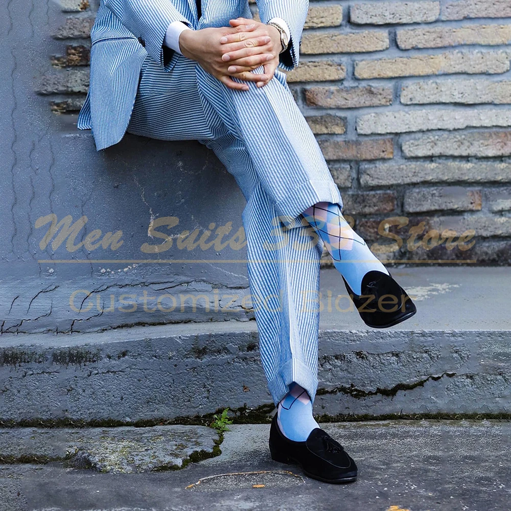 Elegante Hochzeit Herrenanzüge Luxus Einreiher Kerbe Revers Slim Fit 2-teilige Jacke Hosen Outfits Hochwertige männliche Kleidung