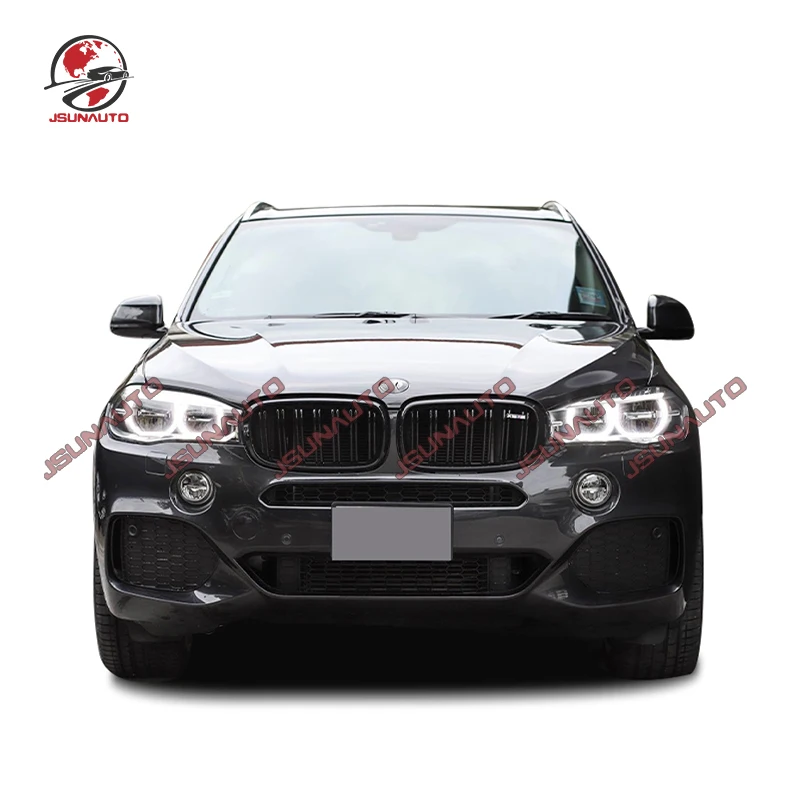 FRP Unpainted Bodykit Front Bumper For BMW X5 MT Style Rear Bumper Side Skirts Wheel Eyebrows With Exhaust For X5 F15 14-15