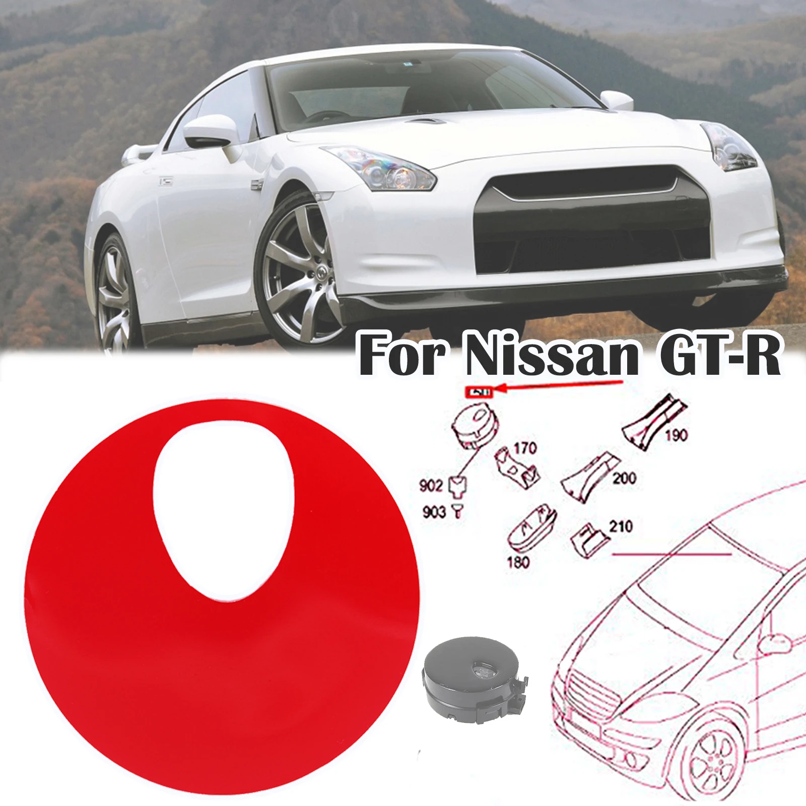 

Rain Light Sensor Gel Pad For Nissan GT-R R35 Adhesive Film Silicone Sticker Windscreen Chip Repair Kit Fix Tape 2009 2010 -