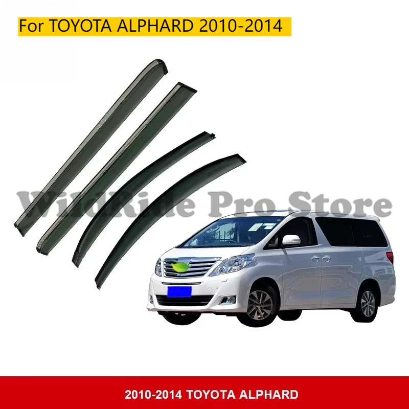 

CAR Window Visor Wind DEFLECTOR SUN Rain SIDE Door Vent Visors Weather Shield for TOYOTA ALPHARD 2010-2014 Protector