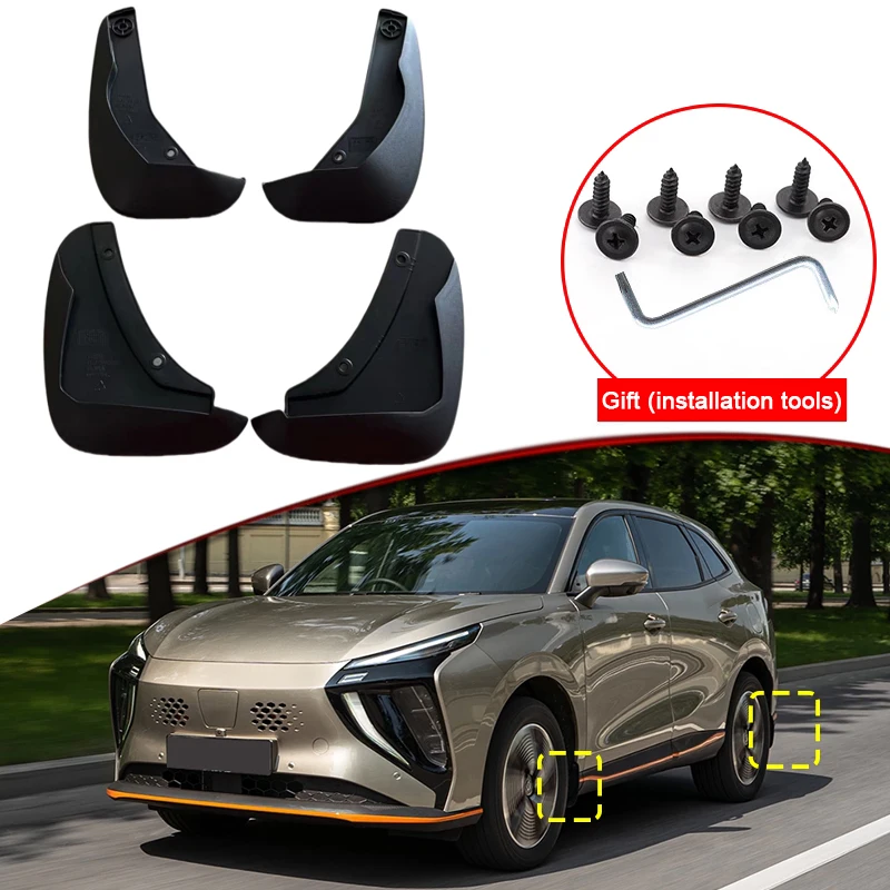 

Car Styling For Forthing Friday Thunder Evolute i-SKY 2024 2025 Car Mud Flaps Splash Guard Mudguards MudFlaps Front Rear Fender