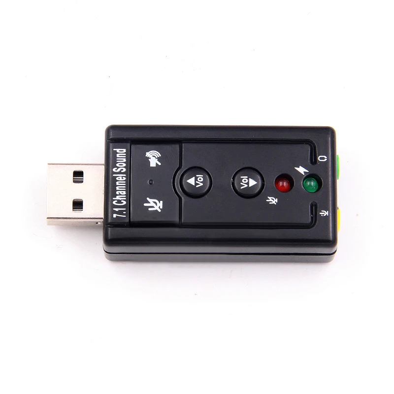 1pcs External USB AUDIO SOUND CARD ADAPTER VIRTUAL 7.1 USB 2.0 Mic Speaker Audio Headset Microphone 3.5mm Jack Converter