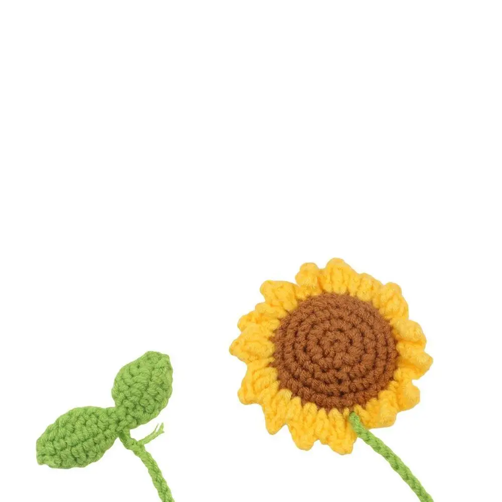 Multipurpose Car Handmade Crochet Sunflower Crochet Sunflower Crochet Sunflower Car Accessories Toy Brown