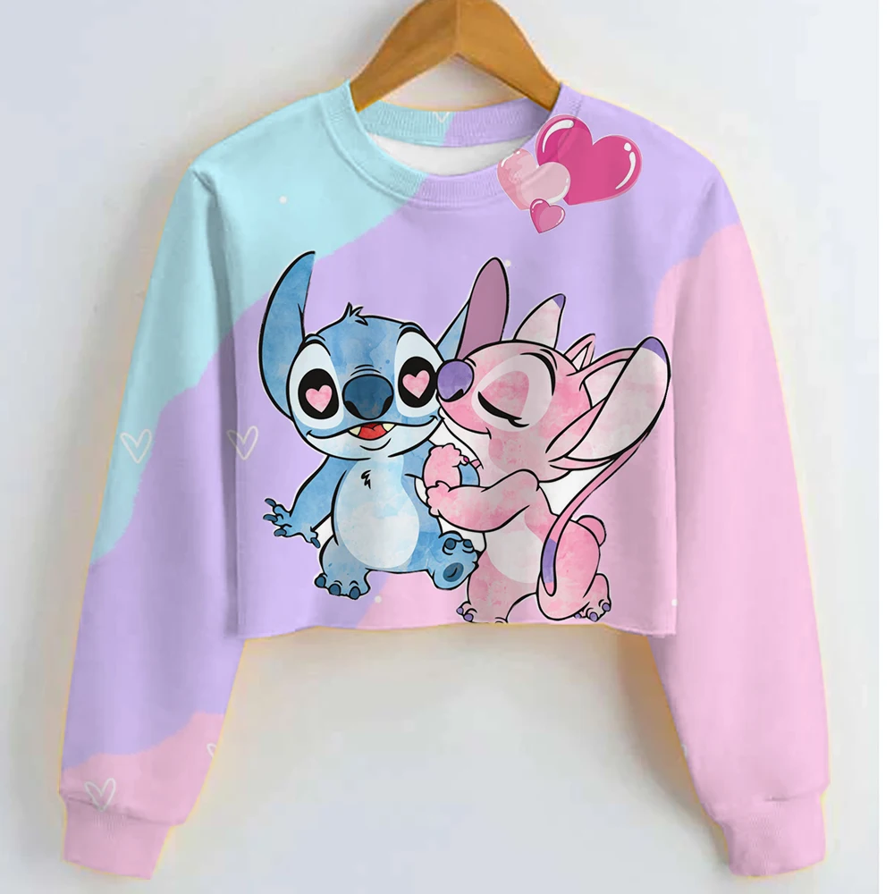 

Повседневная новая весенне-осенняя детская одежда с героями мультфильмов Диснея, короткая толстовка с принтом для девочек, свитер, удобный и милый топ